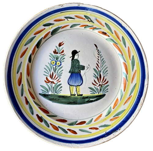 Assiette décorative ancienne - assiette,