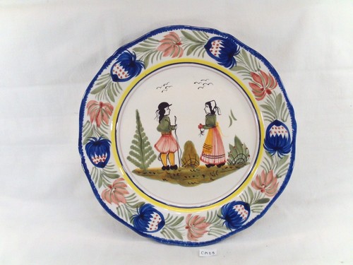 Assiette ancienne faïence - ancienne, en
